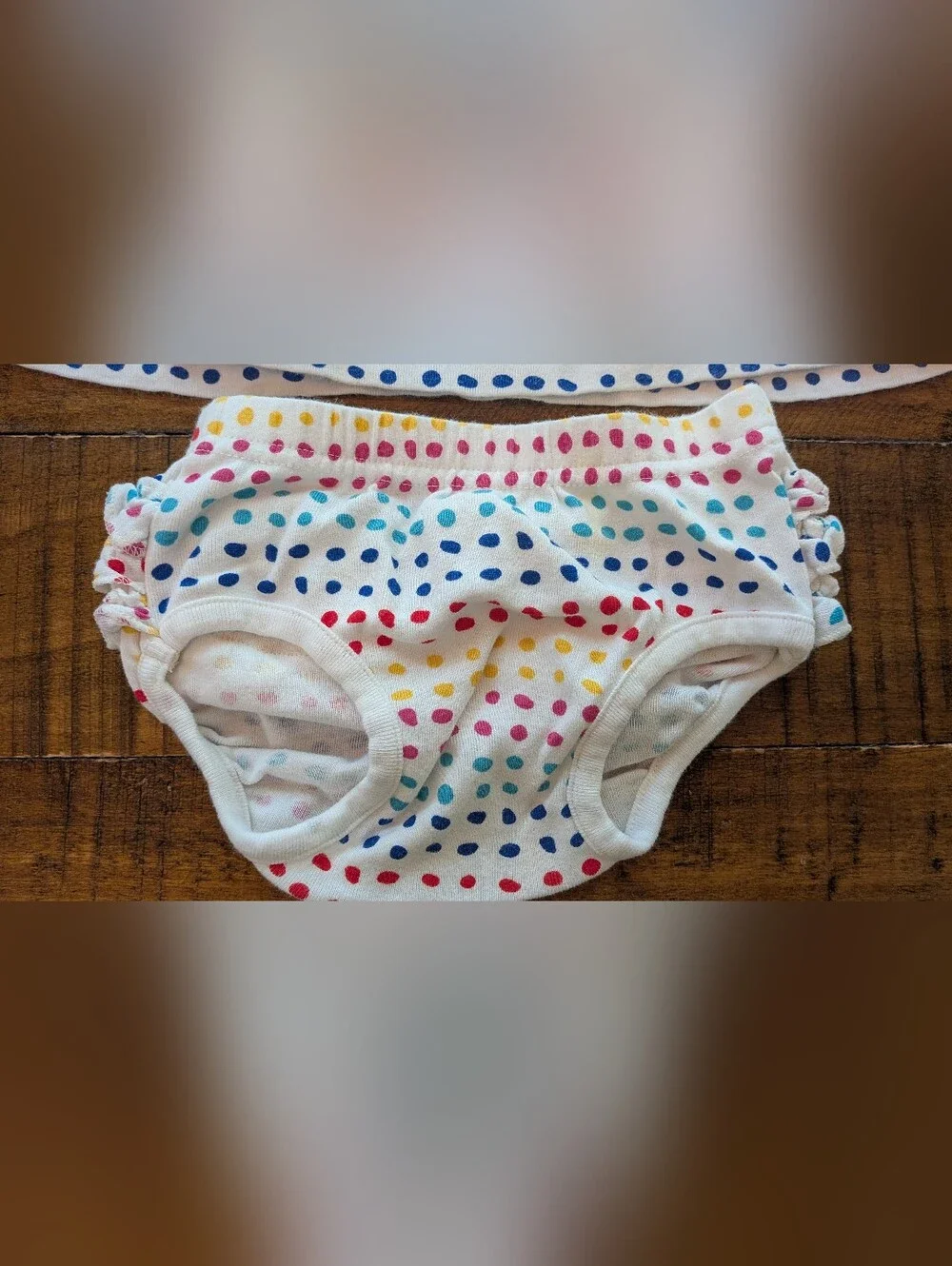 Hanna Andersson White Polka Dot Dress & Diaper Cover - Multicolor Dots, 3-6m